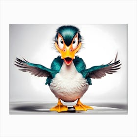 Duck With Wings Canvas Print