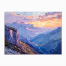 Western Sunset Landscapes Sierra Nevada 1 Canvas Print