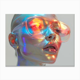 Holographic Face Canvas Print