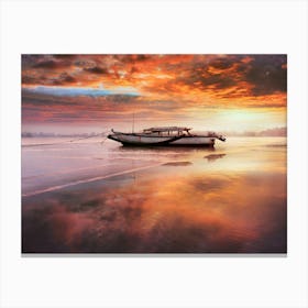 Sunset Boat 1 Canvas Print