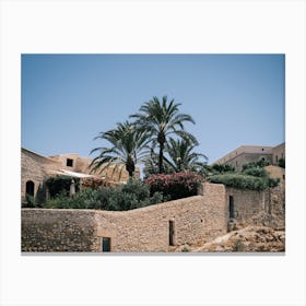 View of Old Town Eivissa // Ibiza Travel Photography Canvas Print