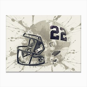 Kansas Jayhawks NCAA Helmet Poster Canvas Print