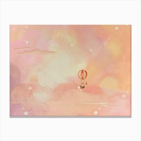 Growing up hot air balloon clouds  Canvas Print