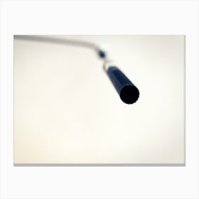 Condenser Microphone Hanging From The Ceiling Canvas Print