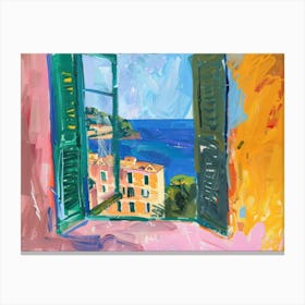 Sorrento From The Window View Painting 3 Canvas Print