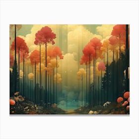 Decorative Tree Landscape 1 Canvas Print