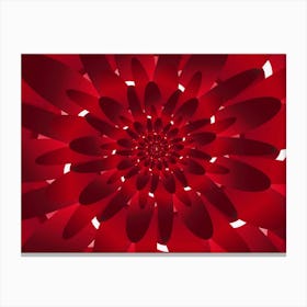 Abstract Modern Red Floral Design Background Canvas Print