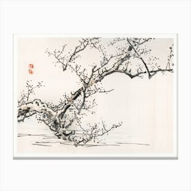 Tree Against The Backdrop Of Water, Kōno Bairei Canvas Print