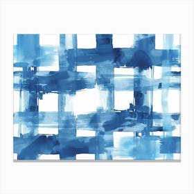 Blue Gingham Canvas Print