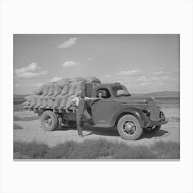Fsa (Farm Security Administration) Cooperative Truck, Oneida County, Idaho By Russell Lee Canvas Print