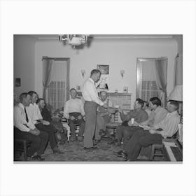 Meeting Of Mormon Farmers Who Have Formed A Fsa (Farm Security Administration) Cooperative Stallion Canvas Print