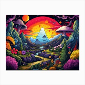 Psychedelic Landscape 5 Canvas Print