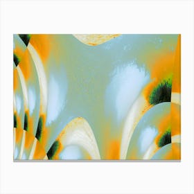 Abstract Painting blue and yellow Canvas Print