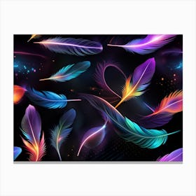 Colorful Feathers 12 Canvas Print