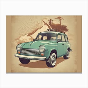 Adventure Vintage Car Canvas Print