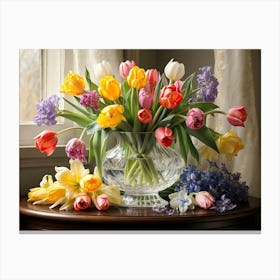 Tulips In Vase 1 Canvas Print