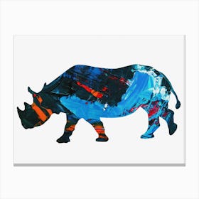 Animal Negative Space ― Rhino Canvas Print