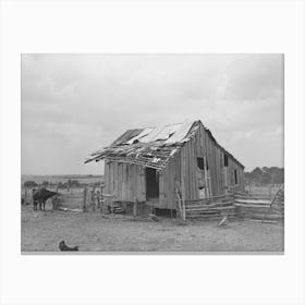 Barn Of Tenant Farmer Near Warner, Oklahoma By Russell Lee Canvas Print