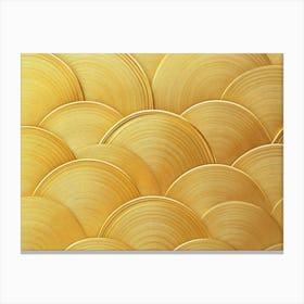 Gold Scallop Shells Canvas Print