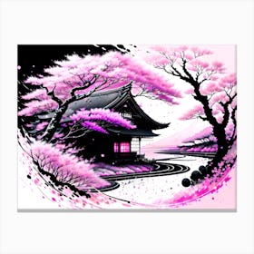 Sakura Blossom Painting 9 Canvas Print