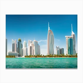 Dubai Skyline Gulf Luxury Skylines Looks Amazing In The Future 1 Canvas Print