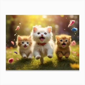 Cute Kittens 4 Canvas Print