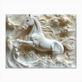 Beautiful Horse 3d Canvas Print