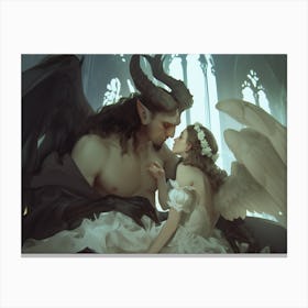 Devil And Angel 2 Canvas Print