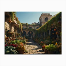 Courtyard In The Palace Canvas Print