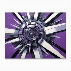 Purple And Black Abstract Painting 5 Canvas Print