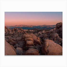 Warm Rocky Desert Sunset Canvas Print