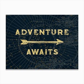 Adventure Awaits - Motivational Travel Quotes Canvas Print