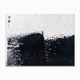 Stained Background. Abstract black paint grunge background 11 Canvas Print