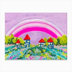 Opera Rose Rainbow Canvas Print