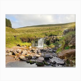 Waterfall at Pen y Fan, Brecon Beacons, Wales Canvas Print