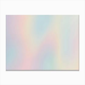 Abstract Image Of A Blurred, Iridescent Background In Shades Of Pink, Blue, And Yellow, Creating A Dreamy And Ethereal Effect Canvas Print