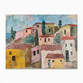 Countryside Concerto Painting Inspired By Paul Cezanne Canvas Print