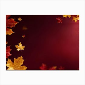 Autumnal Gradient Splash Transitioning From Warm Russet To Deep Burgundy Celebrating Thanksgiving (5) Canvas Print