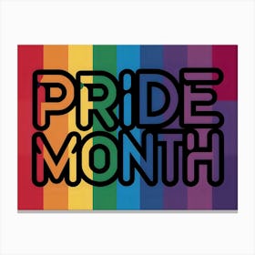 Pride Month 12 Canvas Print