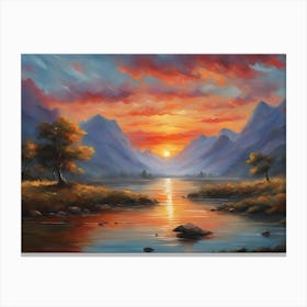 Sunset In The Mountains 42 Canvas Print