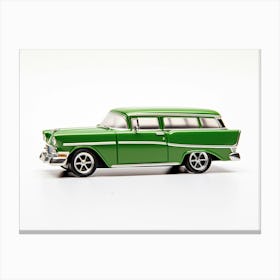 Toy Car 55 Chevy Nomad Green Canvas Print