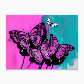 Pink Butterflies 4 Canvas Print