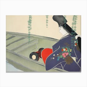 Boat From Momoyogusa –Flowers Of A Hundred Generations (1909), Kamisaka Sekka Canvas Print