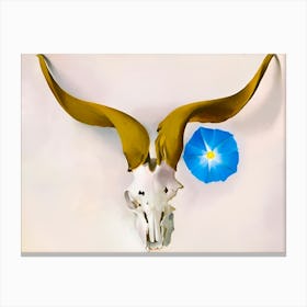 Georgia O’Keeffe - Ram’s Head, Blue Morning Glory, 1938 Canvas Print