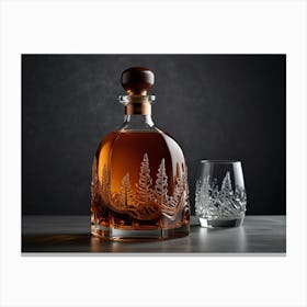 Decanter And A Glass Canvas Print