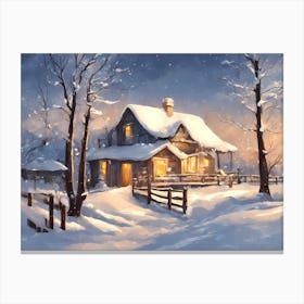 CHRISTMAS night 7 vector art Canvas Print