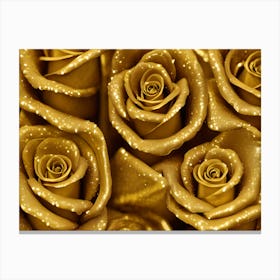 Gold Roses Canvas Print