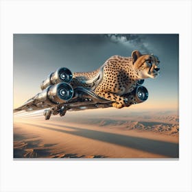 Cheetaship SciFy Fantasy Rocket Spaceship Canvas Print