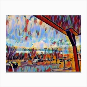 Abstract Of A Parking Lot Canvas Print