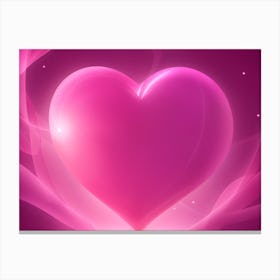 A Glowing Pink Heart Vibrant Horizontal Composition 49 Canvas Print